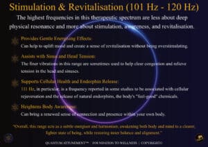 7 Vibroacoustic Stimulation & Revitalisation (101 Hz - 120 Hz)