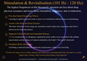 7 Vibroacoustic Stimulation & Revitalisation (101 Hz - 120 Hz)